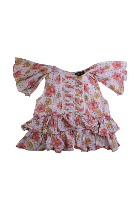 A Multicolour Sleeveless Tops from Velveteen in size 6T for girl. (Front View)