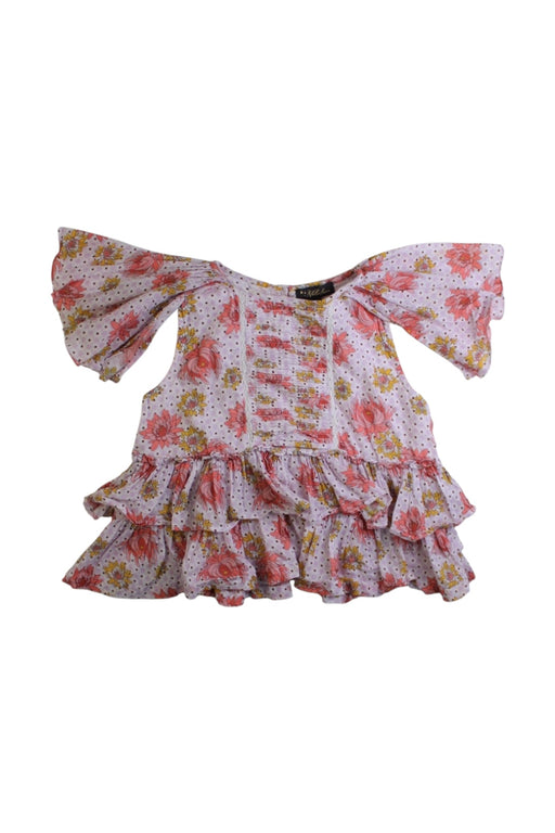 A Multicolour Sleeveless Tops from Velveteen in size 6T for girl. (Front View)