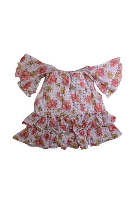 A Multicolour Sleeveless Tops from Velveteen in size 6T for girl. (Back View)