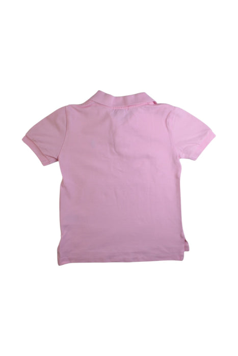A Pink Short Sleeve Polos from Polo Ralph Lauren in size 4T for girl. (Back View)