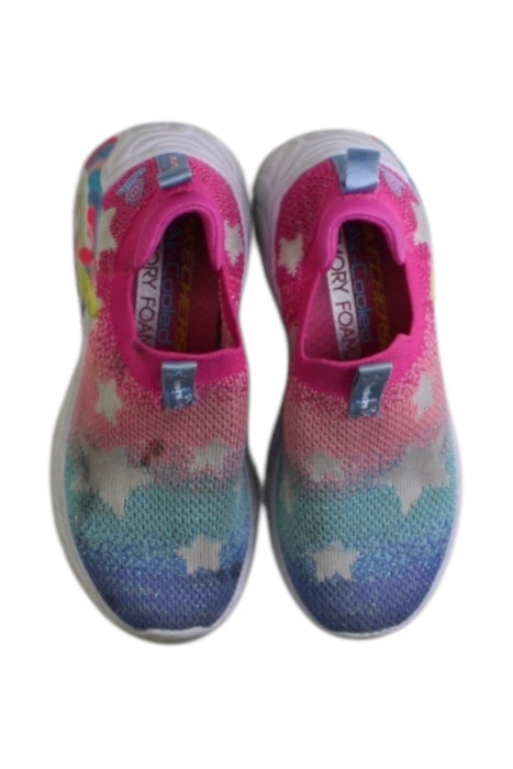 A Multicolour Sneakers from Skechers in size 5T for girl. (Back View)