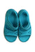 A Blue Sandals from Crocs in size 4T for girl. (Back View)