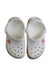 A White Slip Ons from Crocs in size 4T for girl. (Back View)