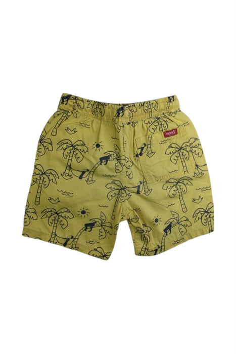 A Yellow Shorts from Seed in size 7Y for boy. (Back View)