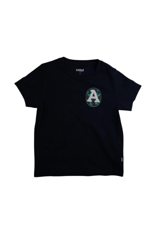 A Black Short Sleeve T Shirts from Aigle in size 5T for boy. (Front View)