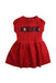 A Red Short Sleeve Dresses from Moschino in size 12-18M for girl. (Front View)