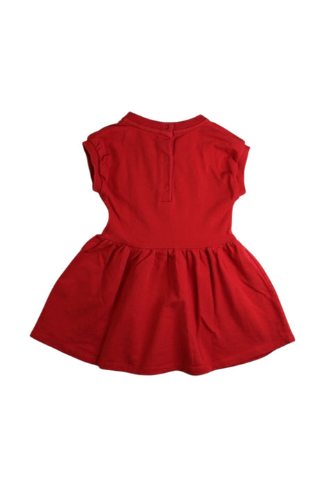 A Red Short Sleeve Dresses from Moschino in size 12-18M for girl. (Back View)