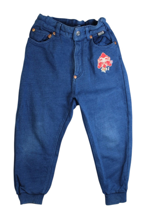 A Blue Jeans from Evisu in size 4T for boy. (Front View)