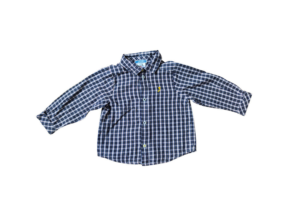 A Blue Long Sleeve Shirts from Jacadi in size 6-12M for neutral. (Front View)