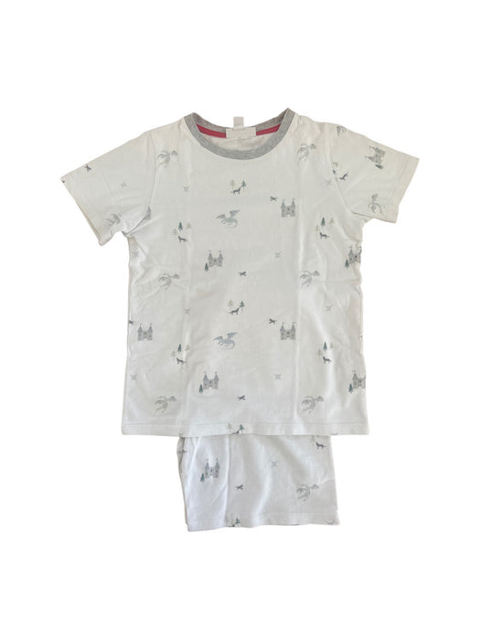 A White Pyjama Sets from The Little White Company in size 8Y for boy. (Front View)
