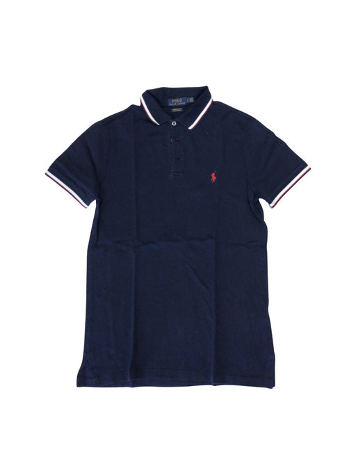 A Navy Short Sleeve Polos from Polo Ralph Lauren in size 14Y for boy. (Front View)
