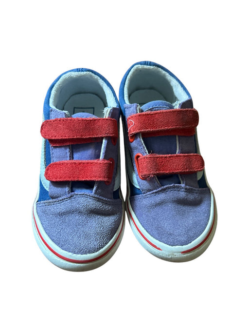 A Blue Sneakers from Vans in size 4T for neutral. (Front View)