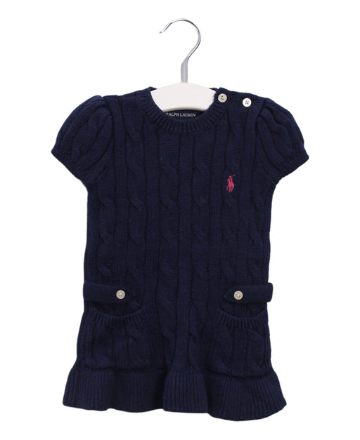 A Navy Sweater Dresses from Ralph Lauren in size 6-12M for girl. (Front View)