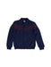 A Navy Knit Sweaters from Petit Bateau in size 10Y for boy. (Front View)