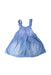 A Blue Sleeveless Dresses from Absorba in size 4T for girl. (Back View)