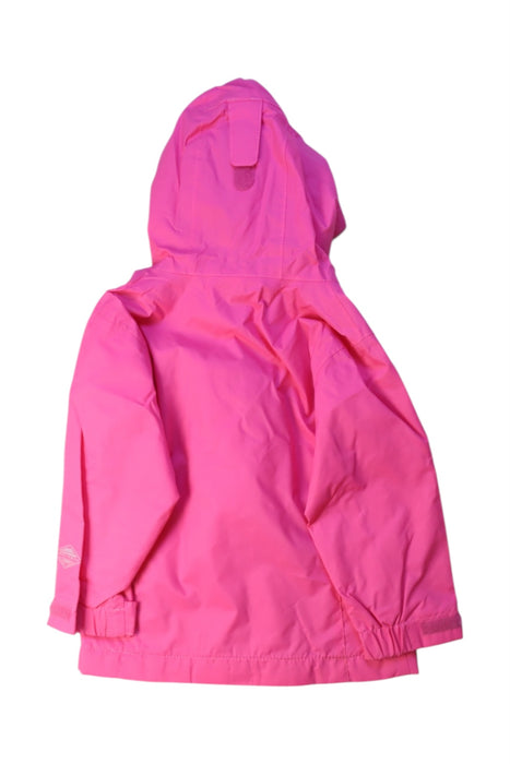 A Pink Rain Jackets from Columbia in size 2T for girl. (Back View)