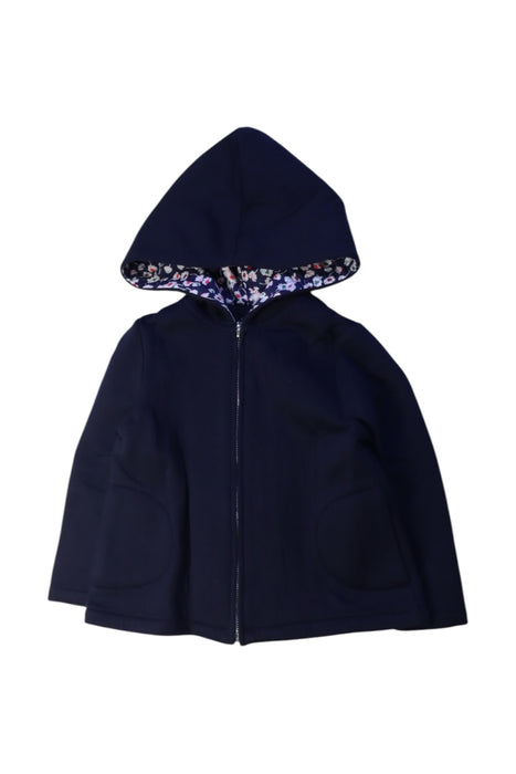 A Navy Hooded Sweatshirts from Jacadi in size 3T for girl. (Front View)