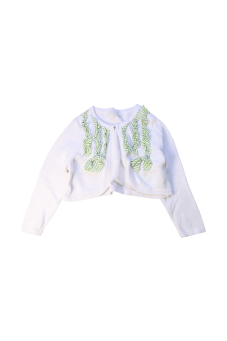 A White Cardigans from Nicholas & Bears in size 6T for girl. (Front View)