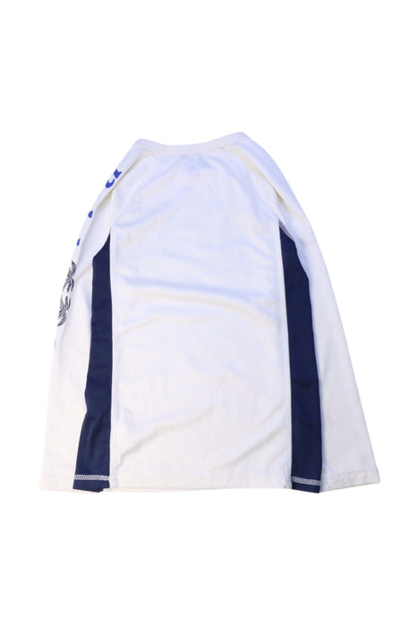 A White Rash Guards from Polo Ralph Lauren in size 4T for boy. (Back View)