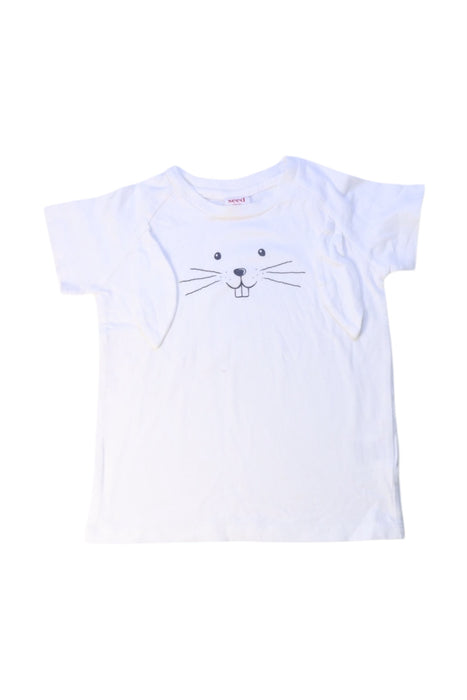 A White Short Sleeve T Shirts from Seed in size 12-18M for boy. (Front View)