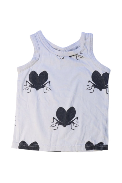 A White Sleeveless T Shirts from Beau Loves in size 12-18M for neutral. (Front View)