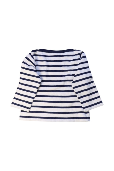 A Navy Long Sleeve T Shirts from Petit Bateau in size 6-12M for boy. (Back View)