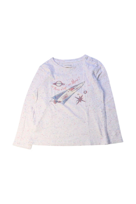 A White Long Sleeve T Shirts from Arsène et les pipelettes in size 3T for boy. (Front View)