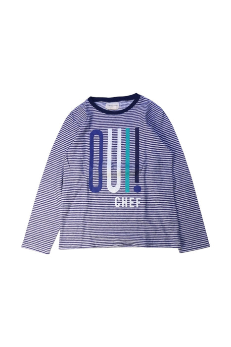 A Blue Long Sleeve T Shirts from Arsène et les pipelettes in size 6T for boy. (Front View)