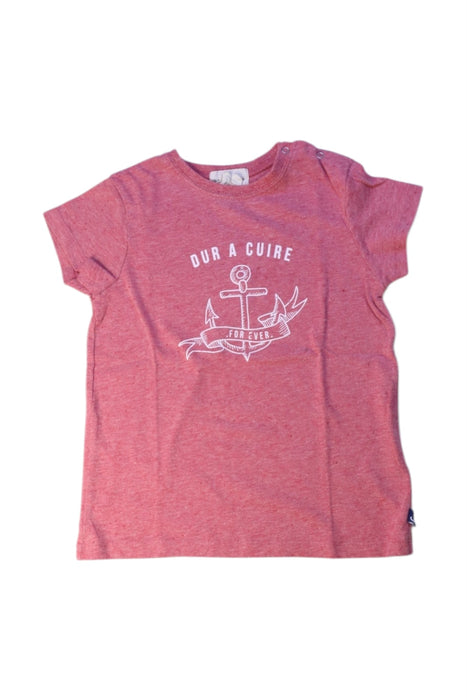 A Red Short Sleeve T Shirts from Arsène et les pipelettes in size 3T for boy. (Front View)