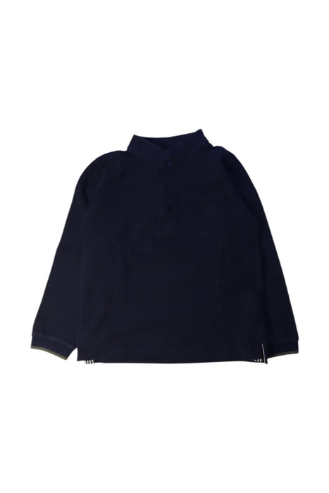 A Navy Long Sleeve Polos from Bonpoint in size 6T for boy. (Front View)