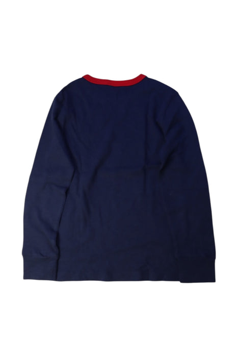 A Navy Long Sleeve T Shirts from Crewcuts in size 6T for boy. (Back View)