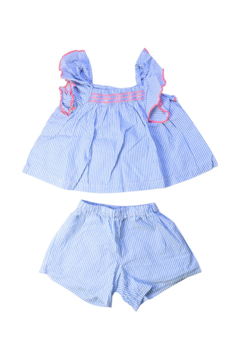 A Blue Shorts Sets from Jacadi in size 2T for girl. (Front View)