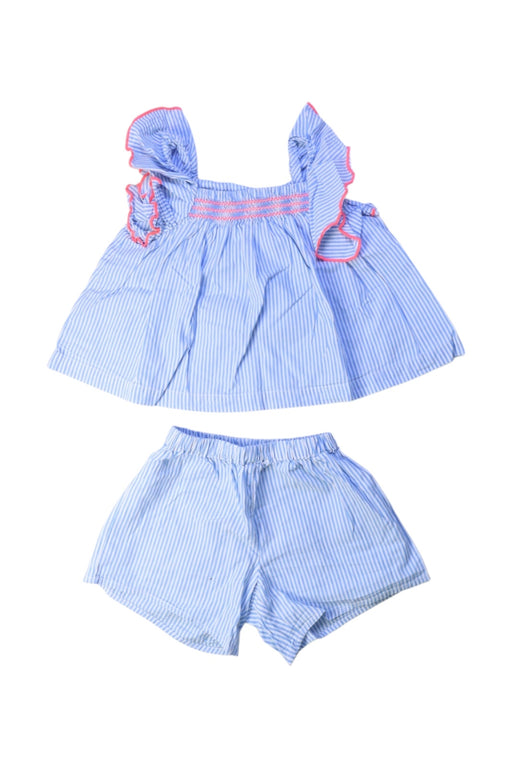 A Blue Shorts Sets from Jacadi in size 2T for girl. (Front View)