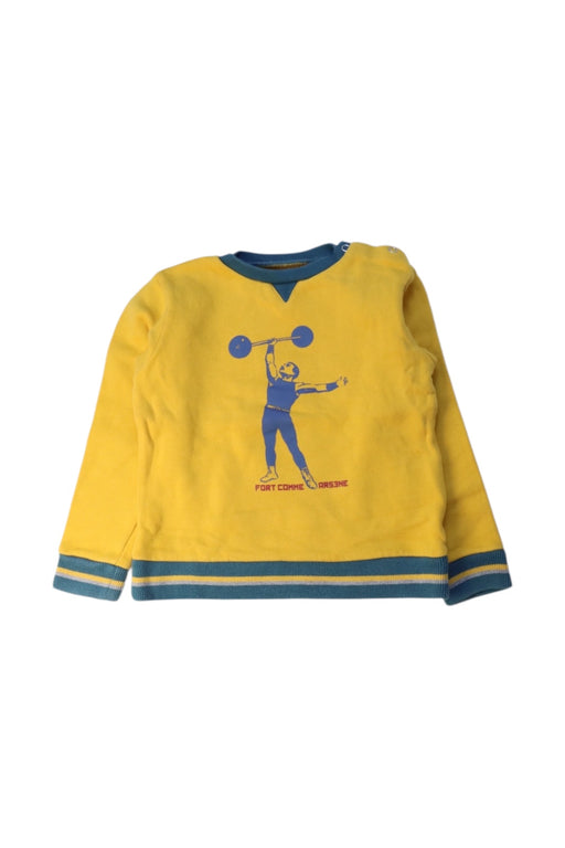 A Yellow Crewneck Sweatshirts from Arsène et les pipelettes in size 3T for boy. (Front View)