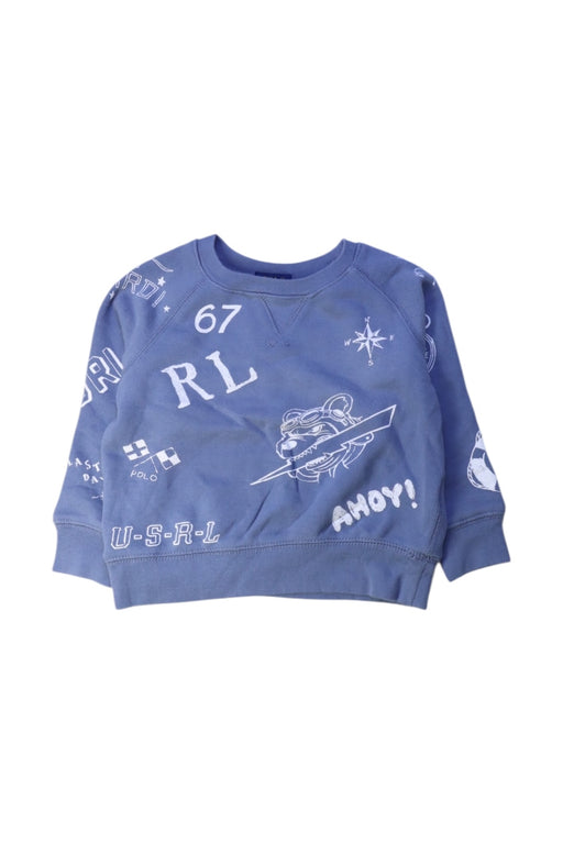 A Blue Crewneck Sweatshirts from Polo Ralph Lauren in size 2T for boy. (Front View)