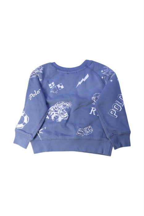 A Blue Crewneck Sweatshirts from Polo Ralph Lauren in size 2T for boy. (Back View)