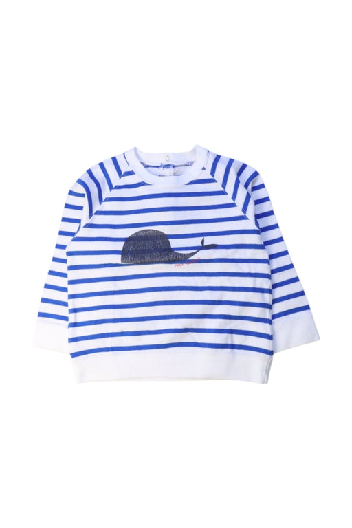 A Blue Crewneck Sweatshirts from Petit Bateau in size 2T for boy. (Front View)