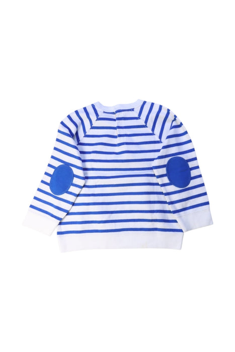A Blue Crewneck Sweatshirts from Petit Bateau in size 2T for boy. (Back View)