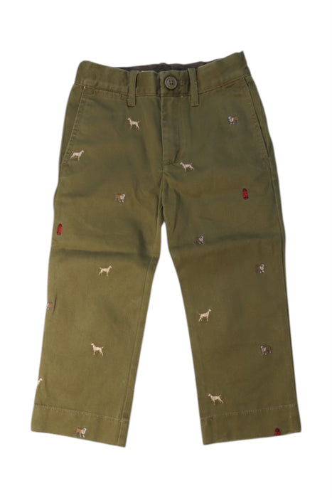 A Green Casual Pants from Crewcuts in size 2T for boy. (Front View)