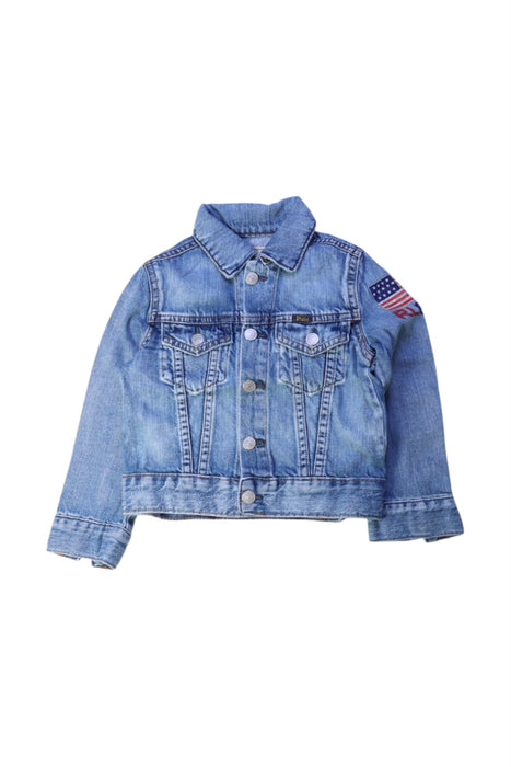 A Blue Lightweight Jackets from Polo Ralph Lauren in size 3T for boy. (Front View)