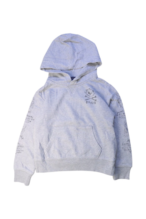A Grey Hooded Sweatshirts from Polo Ralph Lauren in size 5T for boy. (Front View)