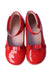 A Red Flats from Jacadi in size 3T for girl. (Back View)