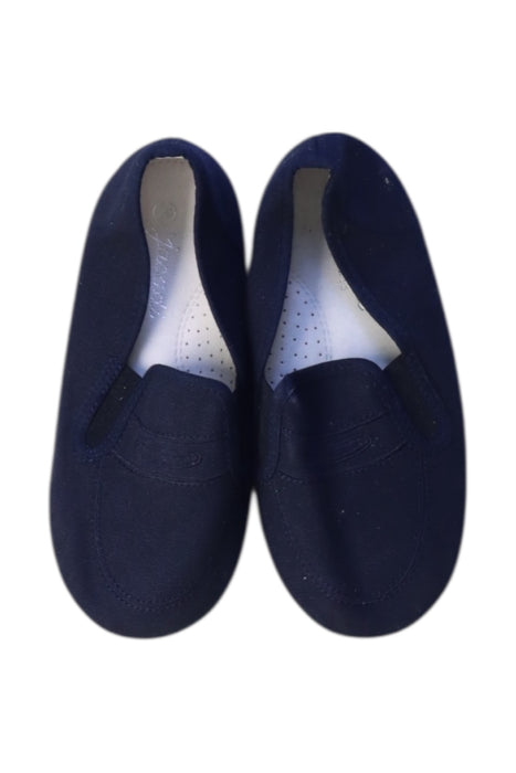 A Navy Flats from Jacadi in size 5T for neutral. (Back View)