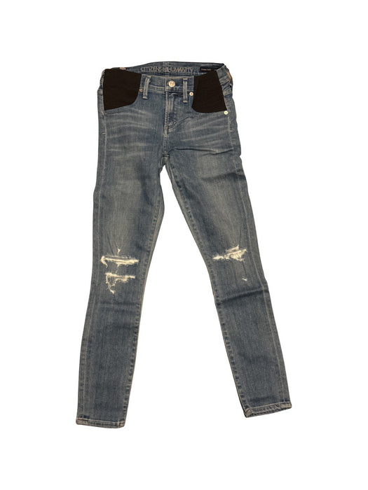 A Blue Jeans from Citizens of Humanity in size XXS for maternity. (Front View)