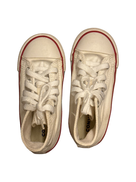 A White Sneakers from Converse in size 3T for neutral. (Front View)