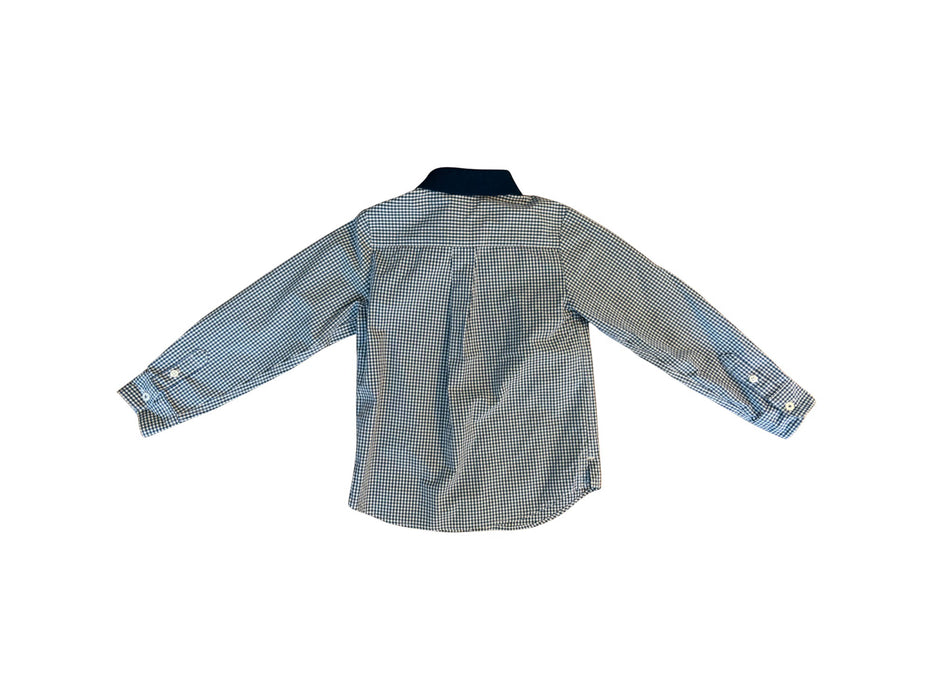 A Blue Long Sleeve Polos from Jacadi in size 4T for boy. (Back View)