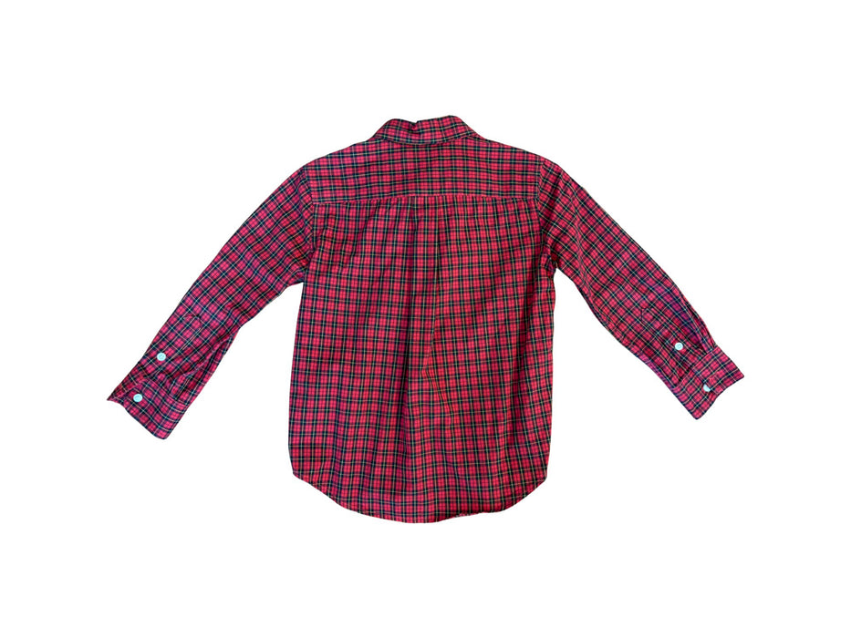 A Red Long Sleeve Polos from Polo Ralph Lauren in size 4T for boy. (Back View)