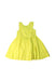 A Yellow Sleeveless Dresses from Petit Bateau in size 3T for girl. (Front View)