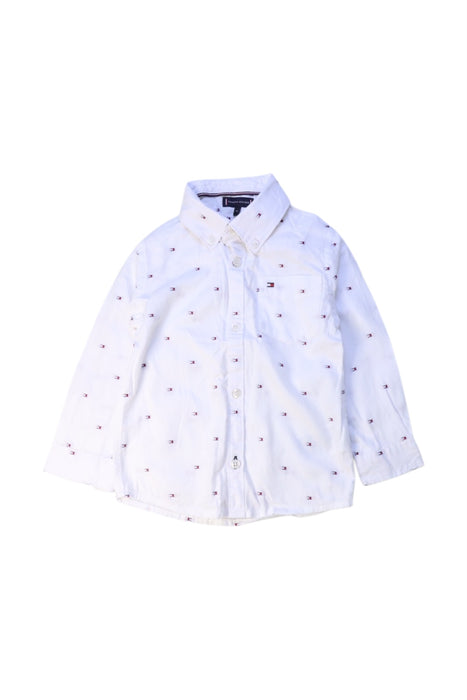 A White Long Sleeve Shirts from Tommy Hilfiger in size 2T for boy. (Front View)