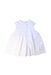A White Sleeveless Dresses from Petit Bateau in size 3T for girl. (Front View)